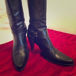 Mid-Calf Leather Boots